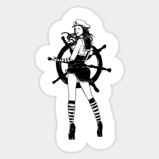 captain girl Sticker